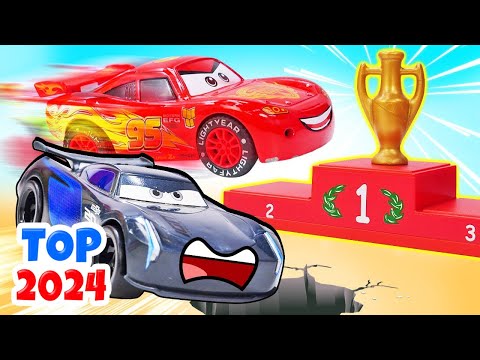 Relâmpago McQueen: Vitória com Controvérsia! Vídeo Infantil com Carros Disney de brinquedo