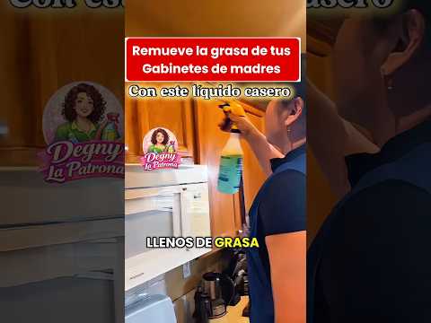 Remece la grasa tus gabinetes de madera con este líquido casero #grasa #liquidocasero