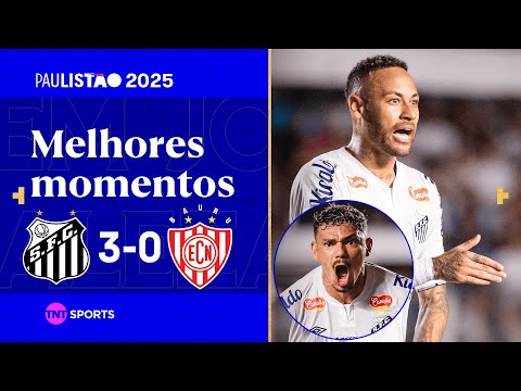 TIQUINHO "ROUBA" GOL DE NEYMAR E GUILHERME CRAVA MAIS UM! SANTOS 3X0 NOROESTE | PAULISTÃO 2025