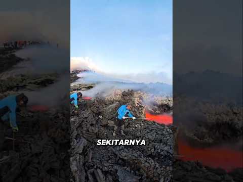 asbak termahal di dunia ini berbahan lava cair panas yang di ambil langsung dari sumbernya.