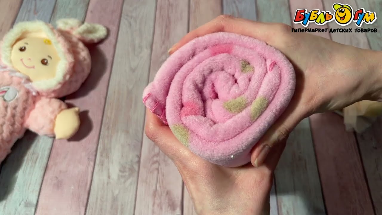 Плед Lanson Kids флисовый в горошек розовый 76х102см - видео