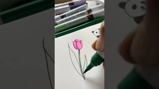 How to draw tulip! #aestheic #art #fyp