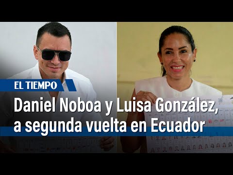 Daniel Noboa y Luisa González, a segunda vuelta presidencial en Ecuador con estrecho margen