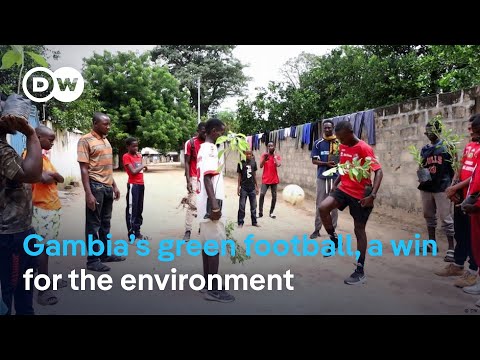 YouTube video thumbnail: Scoring Goals, Planting Trees: Gambia's Green Football win