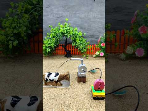 mini motor water pump project ! mini cow bathed diy tractor ideas cow video # 371