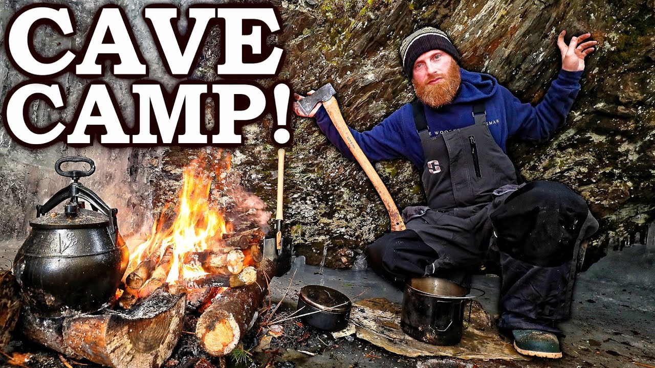 CAVEMAN CAMPING in a CAVE! - Surviving 5 Days 'ON ICE' in VERMONT