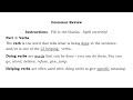 Grammar Review: Key Concepts and Exercises