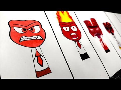 Dibujo All Phases in New Incredibox Sprunki OC of Anger: From Phase 1 to Phase 4