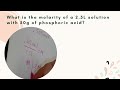 Exploring Molarity and Dilutions
