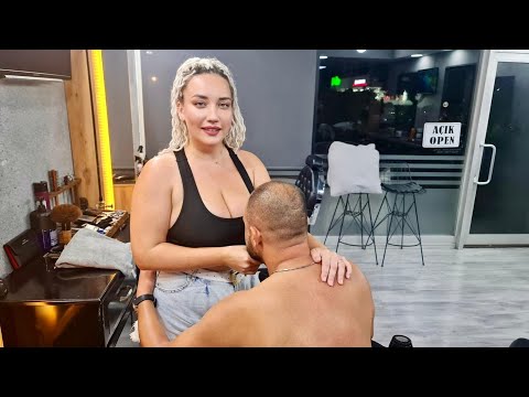 💈SIT BACK & FALL SLEEP w/ ASMR HEAD, EAR, CHEST & ARM MASSAGE by RUSSIAN LADY BARBER ANASTASIA