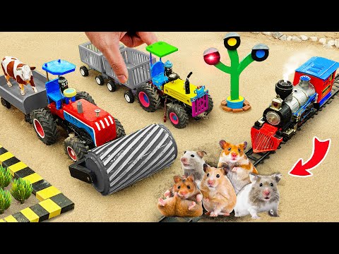 Top DIY Tractor making Mini Traffic Light for Train | diy Bulldozer repair Train Railway