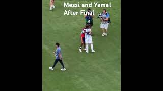 Lamine Yamal consoles Lionel Messi after Spain beat Argentina in FIFA World Cup final #messi #yamal