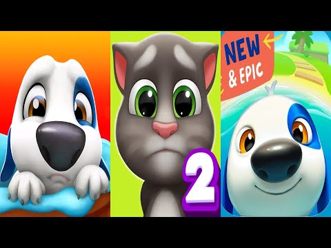 My Talking Tom2 vs My Talking Hank new update vs My Talking Hank old update epic gameplay Ep4478