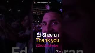 Zlatan Ibrahimovic enjoys an Ed Sheeran concert in California