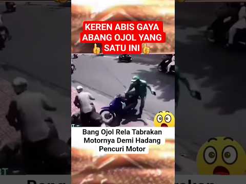 Ojek Online Bernyali Tinggi, Gagalkan Pencurian Motor.. #shortvideo #treanding #viral
