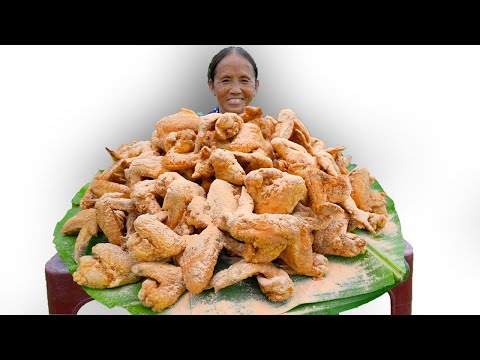 Bà Tân Vlog - Lần Đầu Làm Mâm Cánh Gà Rán Lắc Phô Mai Khổng Lồ Đãi Cả Làng