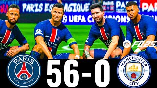 FIFA 25- MESSI, RONALDO, MBAPPE, NEYMAR, ALL STARS | PSG 56-0 MAN CITY ! UCL FINAL !