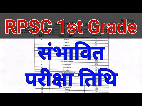 New RPSC 1st Grade Vacancy | Exam Date Expected | Lecturer 2025 Vacancy