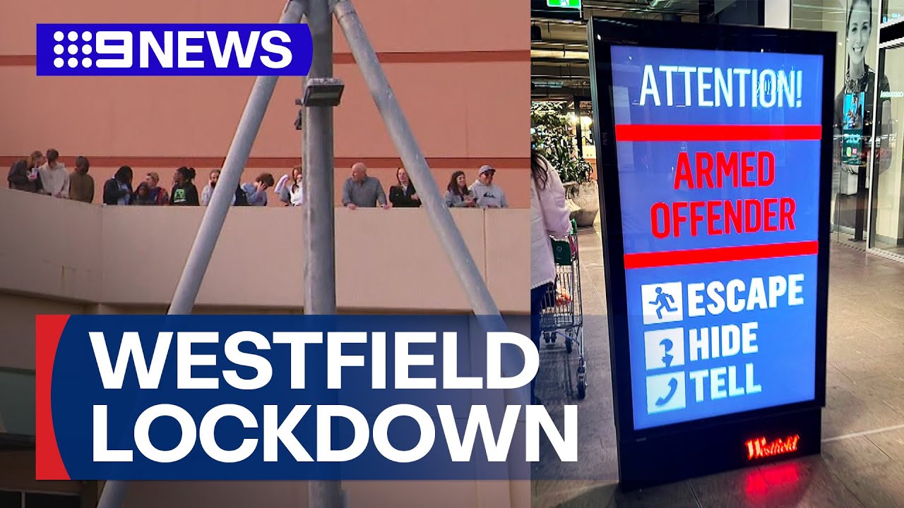 Adelaide shopping centre in lockdown after reports of person with weapon | 9 News Australia