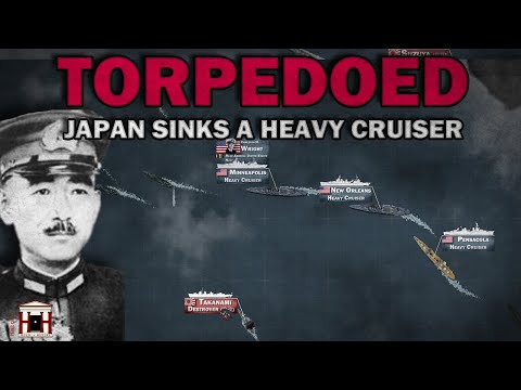 Outnumbered Japanese Destroyers Crush U.S. Heavy Cruisers: Battle of Tassafaronga, 1942 - Animated