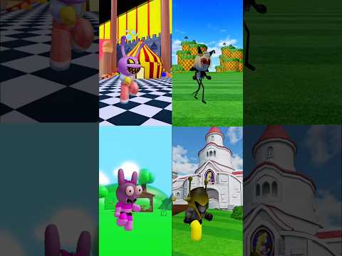 Chased by zombie Incredibox Sprunki go #digitalcircus #sonic #mario #pomni #roblox #animation