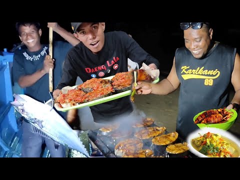 Pesta & Makan Besar, Setelah 24Jam Kelelahan Mancing Ditengah Lautan.