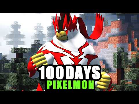 100 Days in Minecraft Pixelmon: Building the Ultimate Pokemon Team!