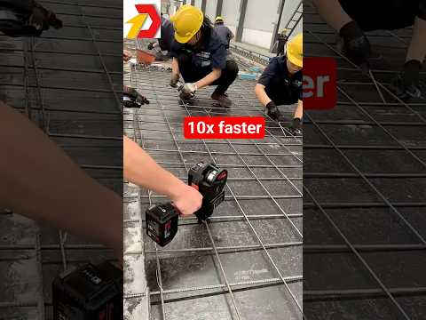 Cận Cảnh Máy Buộc Thép Thông Minh | Close-Up: Smart Rebar Tying Machine In Action #shorts #xaydung