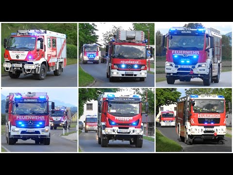 Einsatzfahrten zur Großübung in St. Michael ob Bleiburg