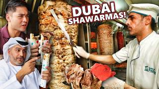 100kg of Shawarma Sold Out Everyday! BEST Dubai Shawarma Tour 🇦🇪 with @Feedkiani