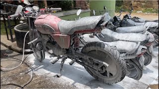 Today my bike modify shop open and all modify bike and normal bike full sem pu washing new machine
