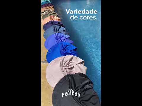 KIT - 2 un. Viseira Turbante UV50+ Premium (Dupla-face Preta/Nude)