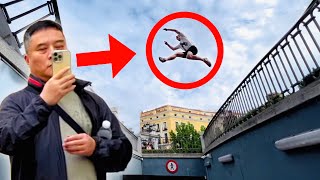 LA GENTE REACCIONA A PARKOUR🤳