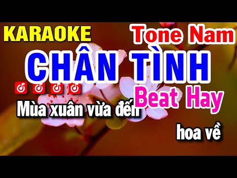 Chân Tình Karaoke Nhạc Sống Tone Nam G#m | Huỳnh Lê