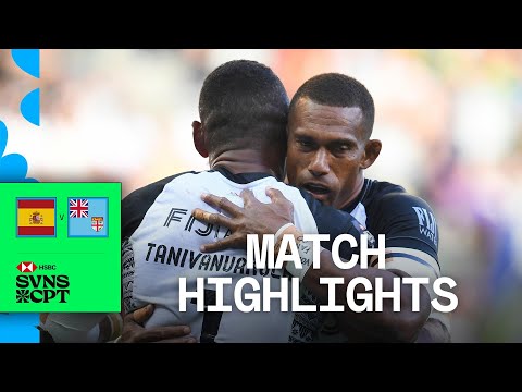 Fiji FLY to third place | Spain v Fiji | HSBC SVNS Cape Town 2024 | Men's Highlights