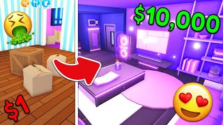 $1 VS $10,000 MEGA Roblox Adopt Me Build-Off!