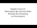 Monica's Investment and Simple Interest