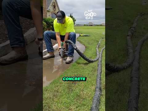 Injection of Polyurethane Foam Under the Concrete Floor #shorts