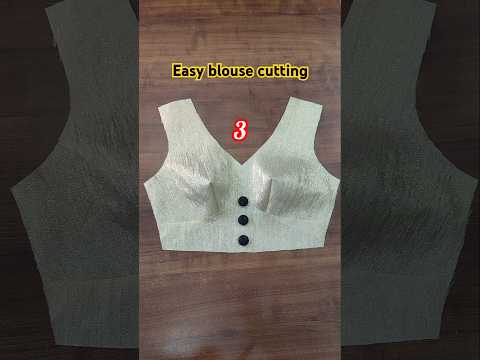 Easy blouse cutting ✂️ सिंपल तरीके से बनाएं ब्लाउज डिजाइन। 🧵🥻🪡#blousedesign #designerblouses #yt