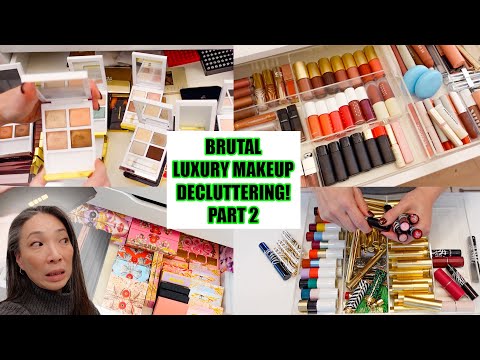 MOST BRUTAL LUXURY MAKEUP DECLUTTER Pt. 2 - Mishmas Day 18 - #mishmas2024