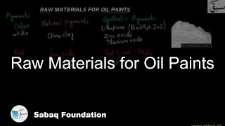 Raw Materials for Oil Paints