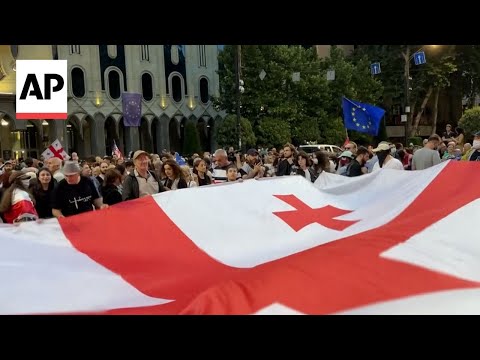 YouTube video thumbnail: Thousands Rally in Georgia as Government Continues Crackdown on Political Opponents