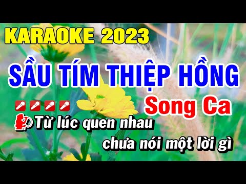 Karaoke Sầu Tím Thiệp Hồng Nhạc Sống Song Ca Beat Mới 2023 | Hoài Phong Organ