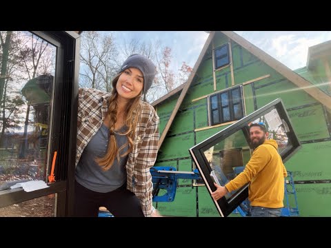 Installing Windows + Preparing for Siding | CABIN BUILD