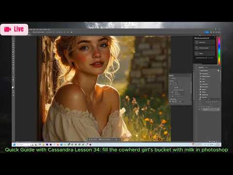 Quick Guide with Cassandra Lesson 34: fill the cowherd girl's bucket with milk in photoshop