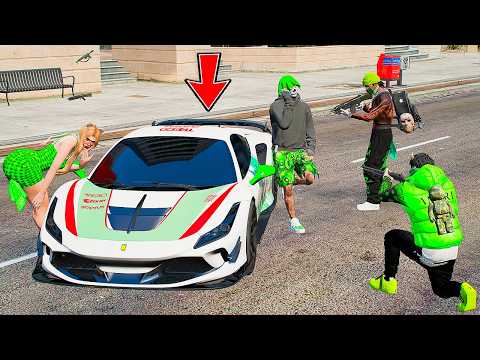 Saquea El Ferrari F8 Del Clan Verde y Me infiltro su Base Gta 5 RP