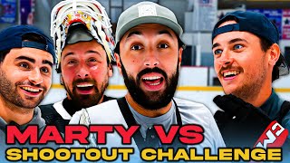 Barstool Blogger Vs Hockey Stars In Shootout | Marty Vs. Shane Pinto, Matt Coronato & Kieth Kincaid