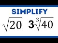 Simplifying Radicals and Roots