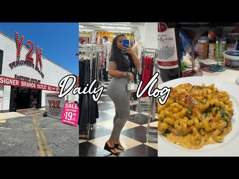 VLOG | Cooking Tuscan Chicken Pasta For The First Time, Going to The Viral Y2K Store, Skin Care 💗