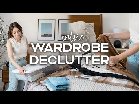 DECLUTTERING + ORGANIZING My Entire Wardrobe | HUGE Declutter & Getting Out My Autumn Clothes 🍂